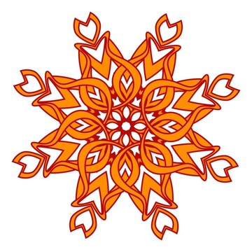 抽象花的插圖