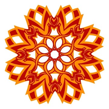 抽象花的插圖