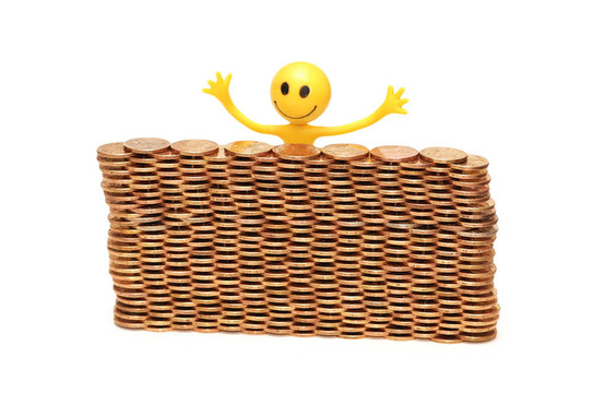 感覺(jué)保護(hù)微笑后用金幣的墻