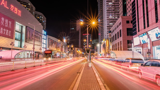 大連西安路夜景