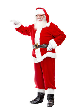 Santa Clause靠在某物上
