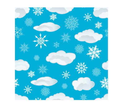 無縫的雪花和云