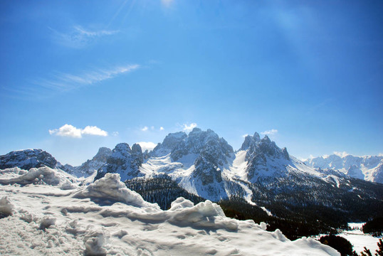 阿爾卑斯的冬天；Dolomites；意大利；2007
