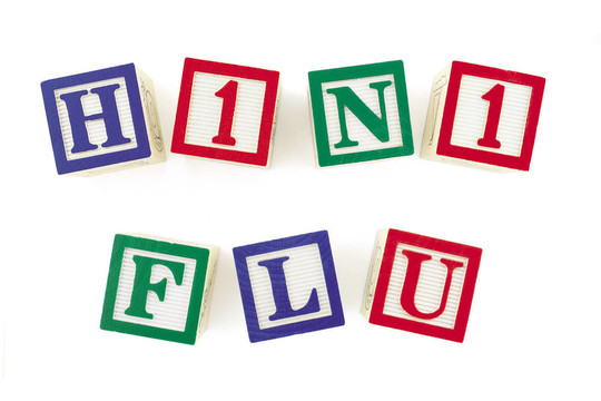 甲型H1N1流感的字母塊從上面看
