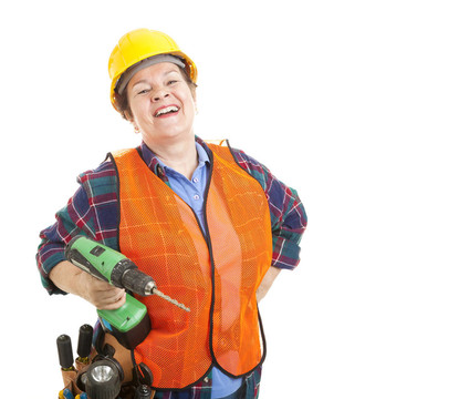 建筑工人喜歡她的工作