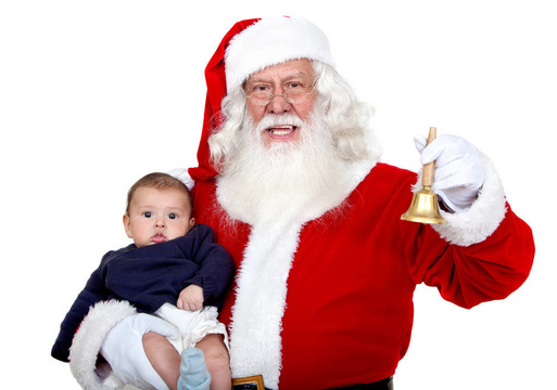 Santa帶著一個嬰兒