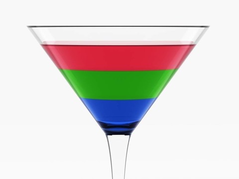 五顏六色的雞尾酒
