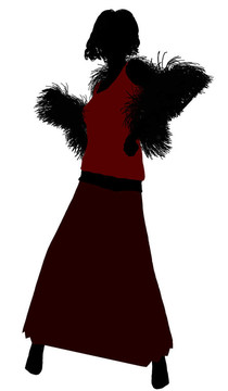 1920女性剪影