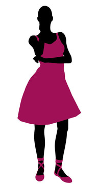 女Ballerina Silhouette