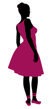 女Ballerina Silhouette