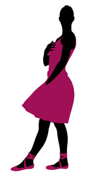 女Ballerina Silhouette