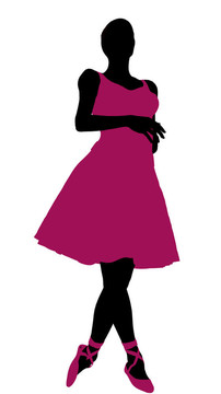 女Ballerina Silhouette