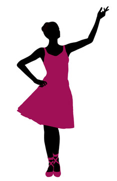 女Ballerina Silhouette