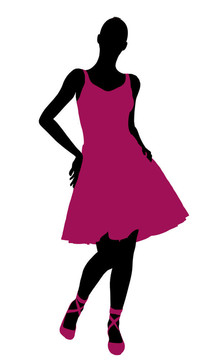 女Ballerina Silhouette