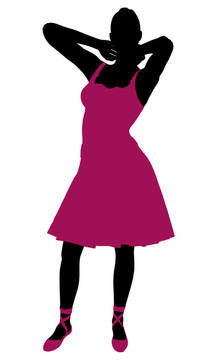 女Ballerina Silhouette