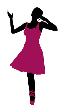 女Ballerina Silhouette