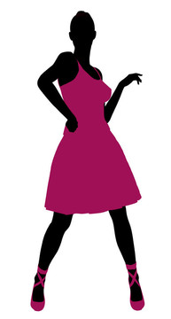 女Ballerina Silhouette