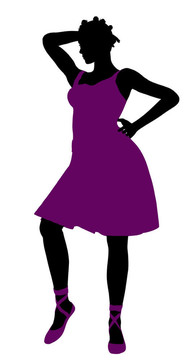 非裔美國(guó)女芭蕾舞演員剪影
