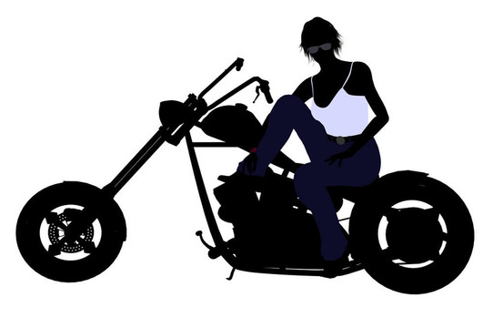 女Biker Silhouette