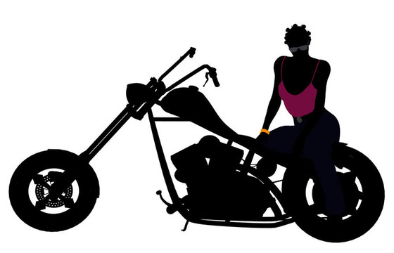 非裔美國(guó)女車手的身影