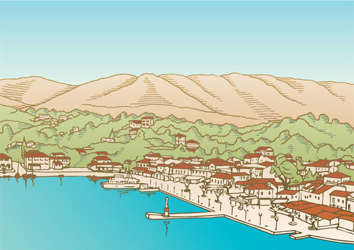 海邊的海邊的村莊