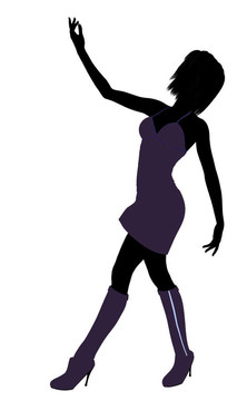 時尚女孩插畫silhouette2
