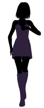 時(shí)尚女孩插畫(huà)silhouette2
