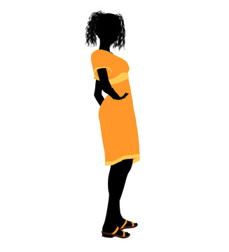時尚女孩插畫silhouette4