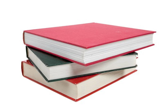 一堆白色的教科書