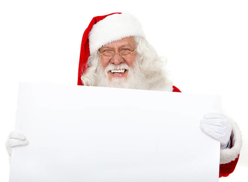 Santa與海報(bào)