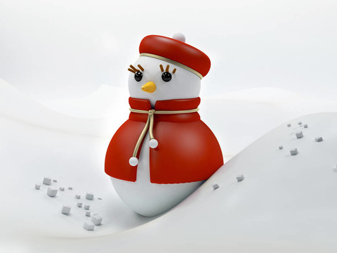 雪女人的插圖