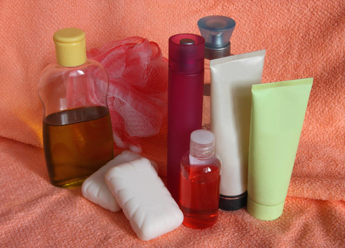 粉紅色毛巾洗浴用品