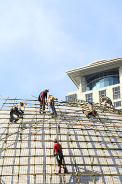 建設(shè)香港竹腳手架