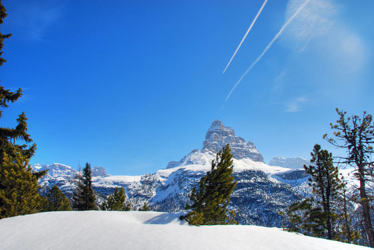 阿爾卑斯的冬天；Dolomites；意大利；2007