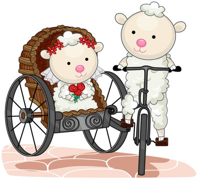 新娘和Groom Sheep