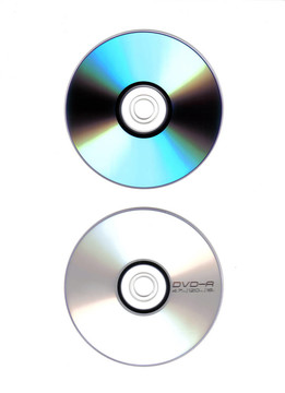 白色背景下DVD的兩面隔離