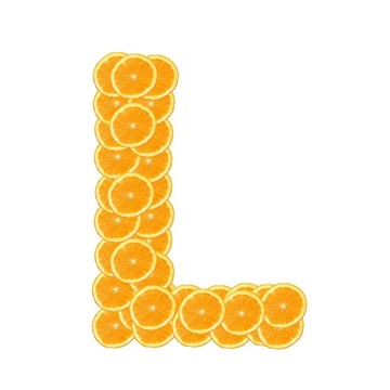 橙色水果字母