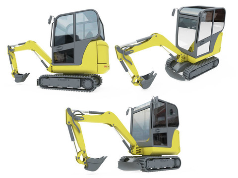 建筑工程車輛拼貼