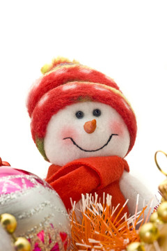 接近有趣的圣誕雪人