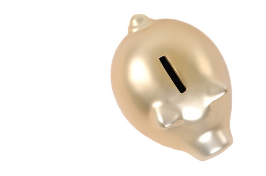 金色的小豬存錢罐