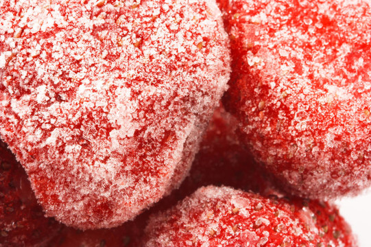 Frozen strawberry（特寫）