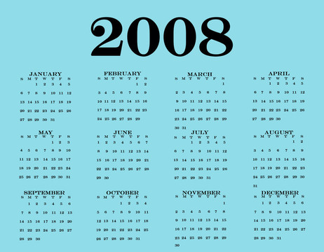 2008日歷