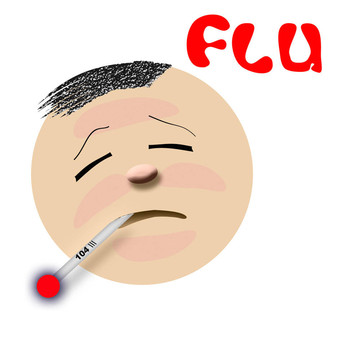 流感的受害者的插圖