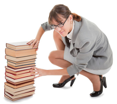 女人與一堆書