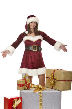 Young Santa Claus女士贈(zèng)送圣誕禮品盒