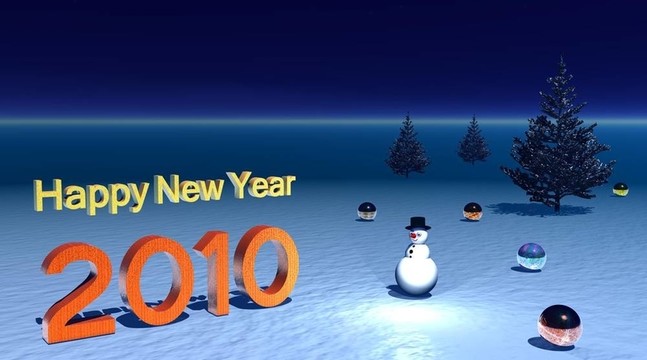新年快樂的雪人