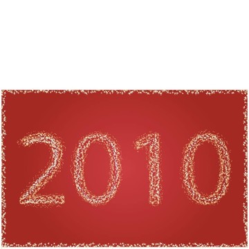 紅色背景與閃亮的文字2010