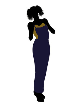 休閑女人插圖剪影