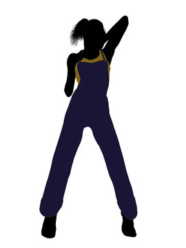 休閑女人插圖剪影