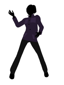 休閑女人插圖剪影